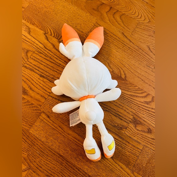 POKÉMON 2022 Nintendo/Creatures/Game Freak Scorbunny white bunny Plush - Picture 3 of 3